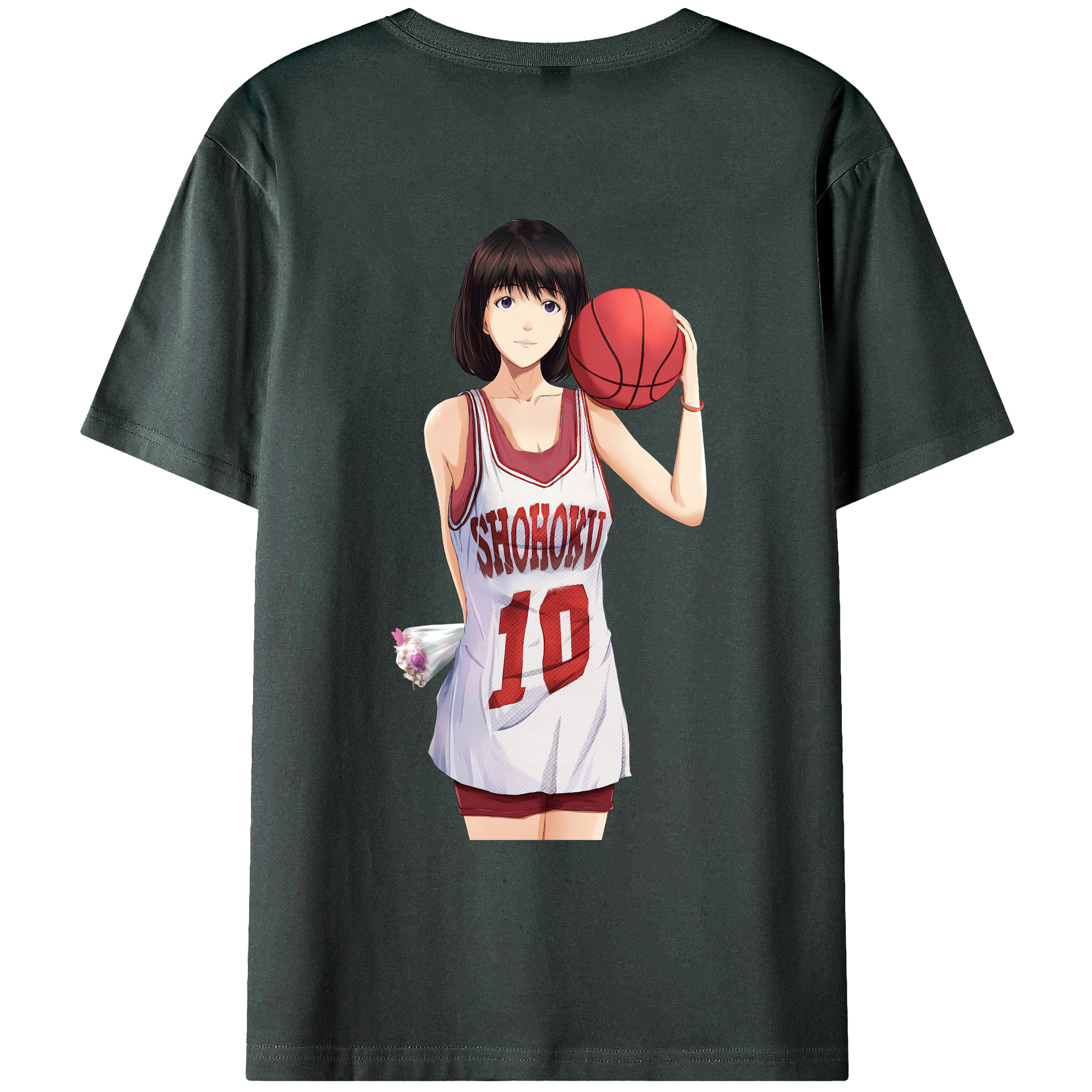 （画像用） SLAM DUNK／スラムダンク 綿100％ メンズ半袖Tシャツ（バックプリント） 通気性